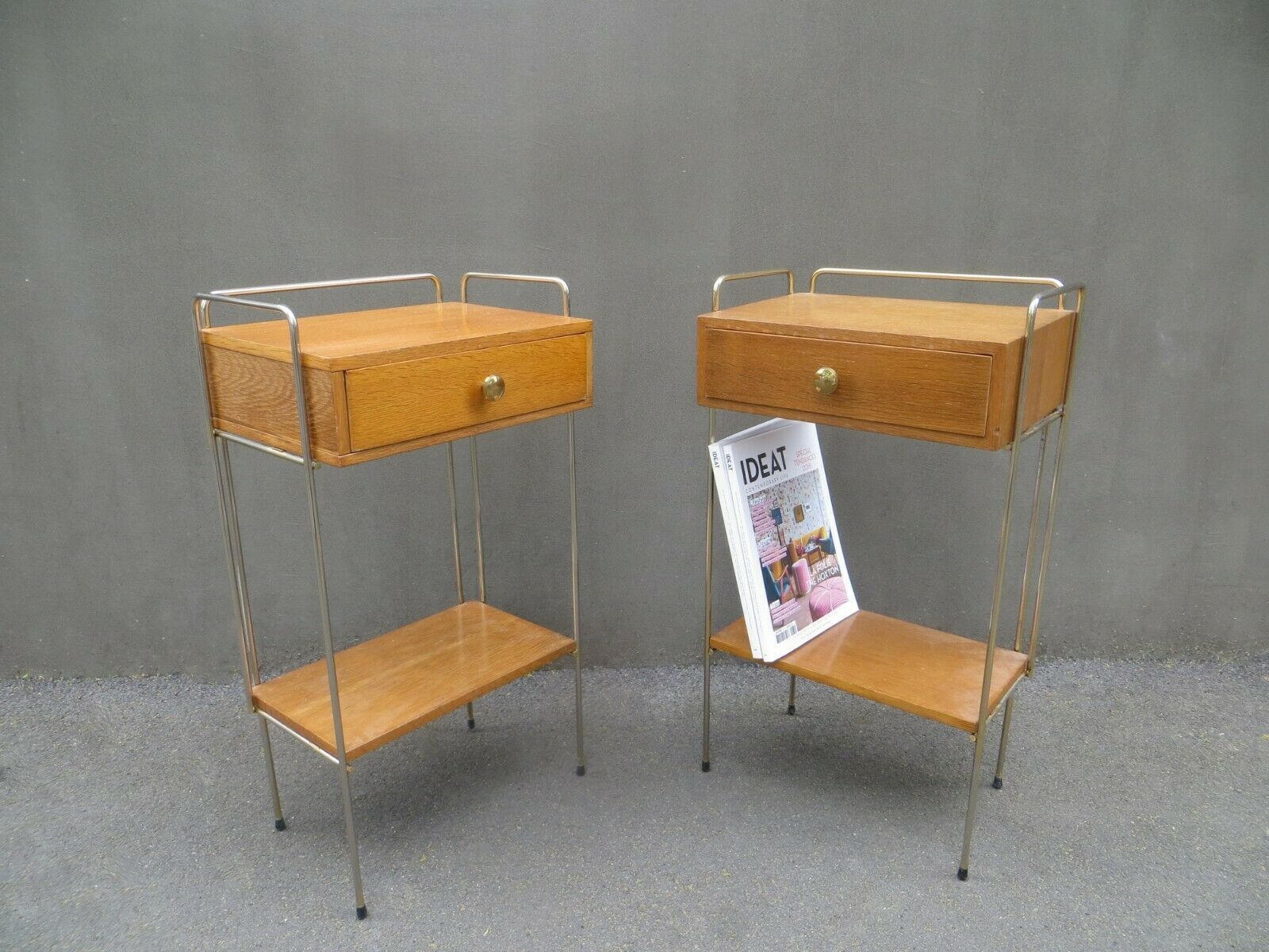 Pair of vintage bedside tables