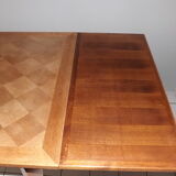 Table expandable oak Gaston fish 1940 art deco