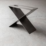 Contemporary stainless steel side table by Lena Coupez, Belgium, 2024