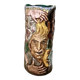 Unique Vintage Hand-Painted Vase with Faces Ascribable to Tullio d'Albisola