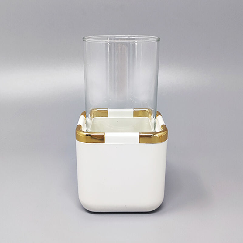 Seau à glace, 6 verres sur plateau des années 1970, Hans Turnwald, Hollywood Regency, fabriqué en Allemagne