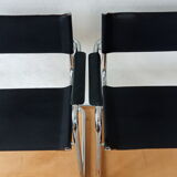 Leather and chrome armchair from the 70s/80s