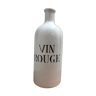 Bouteille "vin rouge" céramique blanche