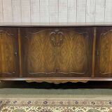 1950s English Chippendale Walnut Sideboard