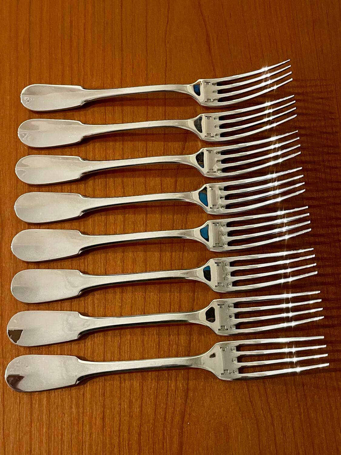 8 fourchettes 20,5 cm christofle cluny vieux paris très bon état