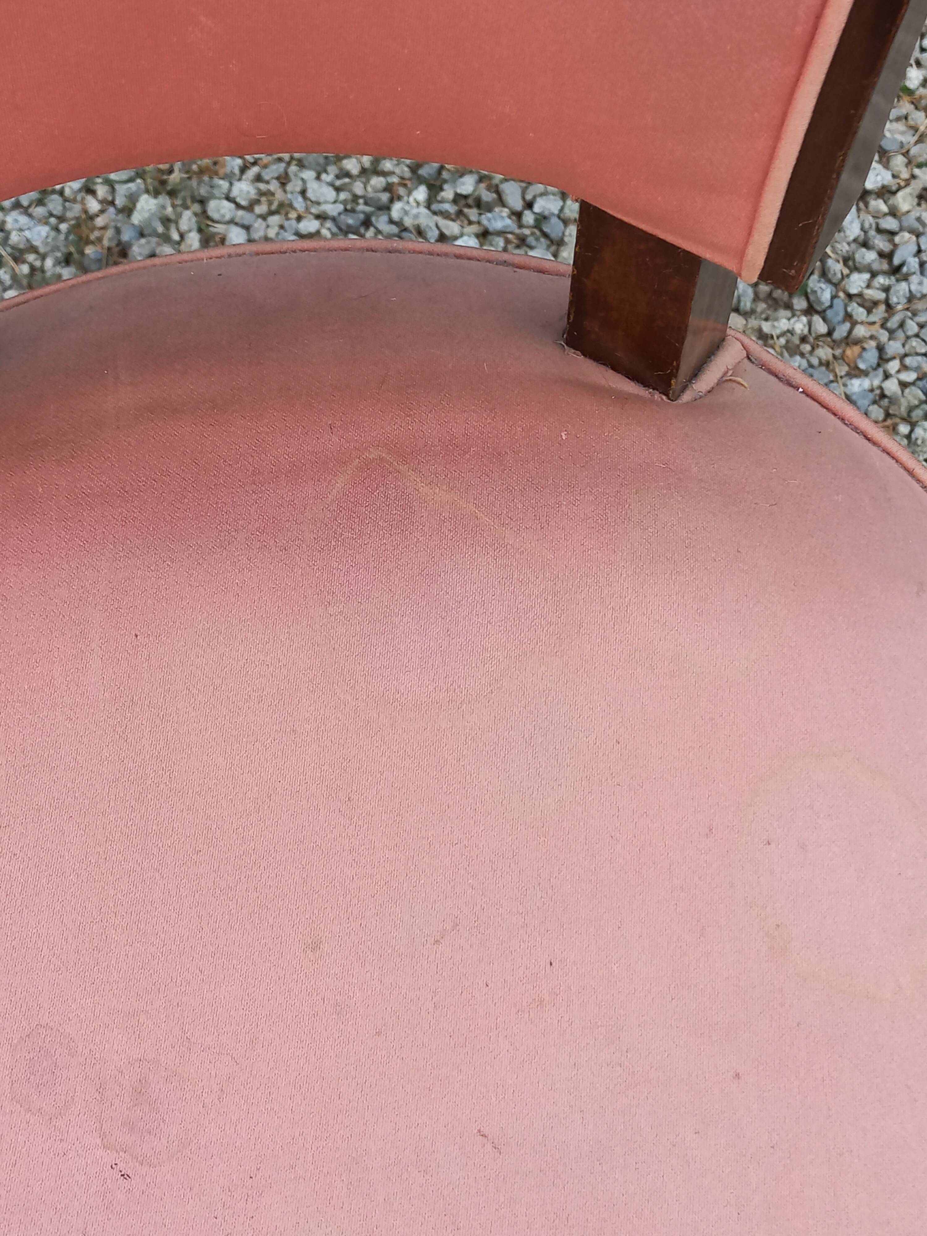 Pair of vintage low-backed bedroom chairs from the 1930s/1950s