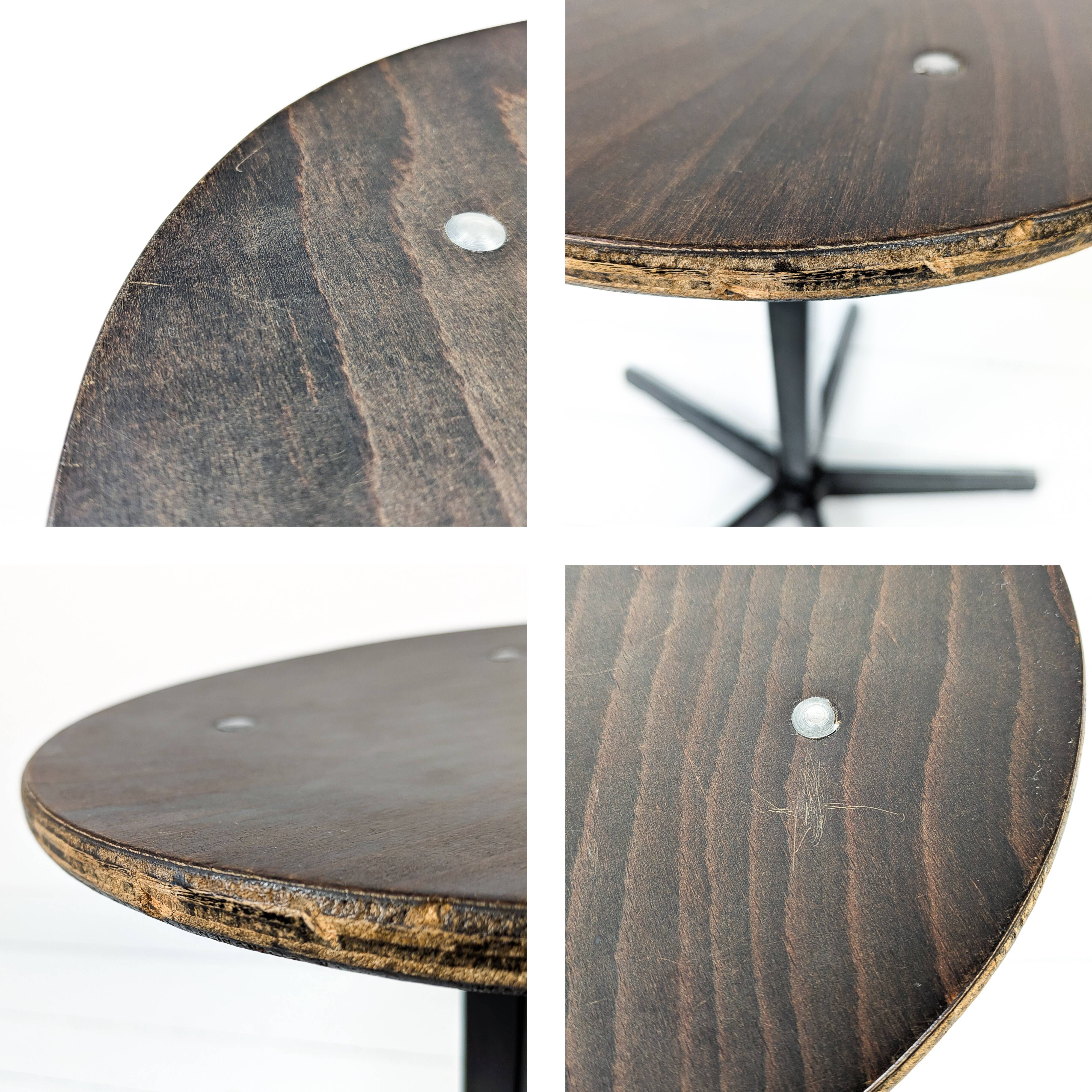 Tabouret industriel en métal, piètement étoile