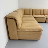 Modular sofa in beige fabric, 70s, 5 elements