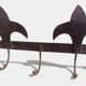 Antique French Provincial Wrought Iron Coat or Hat Rack with Fleur-de-Lis
