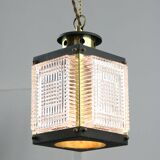 Vintage Italian Brass and Glass Lantern