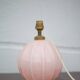 Lampe art déco, lampe à poser, lampe boule opaline rose, lampe de chevet, lampe d'appoint, 40's