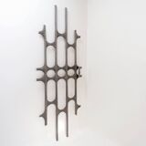 Brutalist cast aluminum door panel in the style of Paul Evans, 1960s