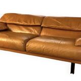 Camel leather sofa