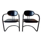 Paire de chaises Bauhaus éditées par Effezeta italie 1980