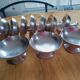 10 Antique silver-plated metal cups.