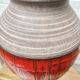 Vintage West German Vase Red Abstract Ceramic 1202/35