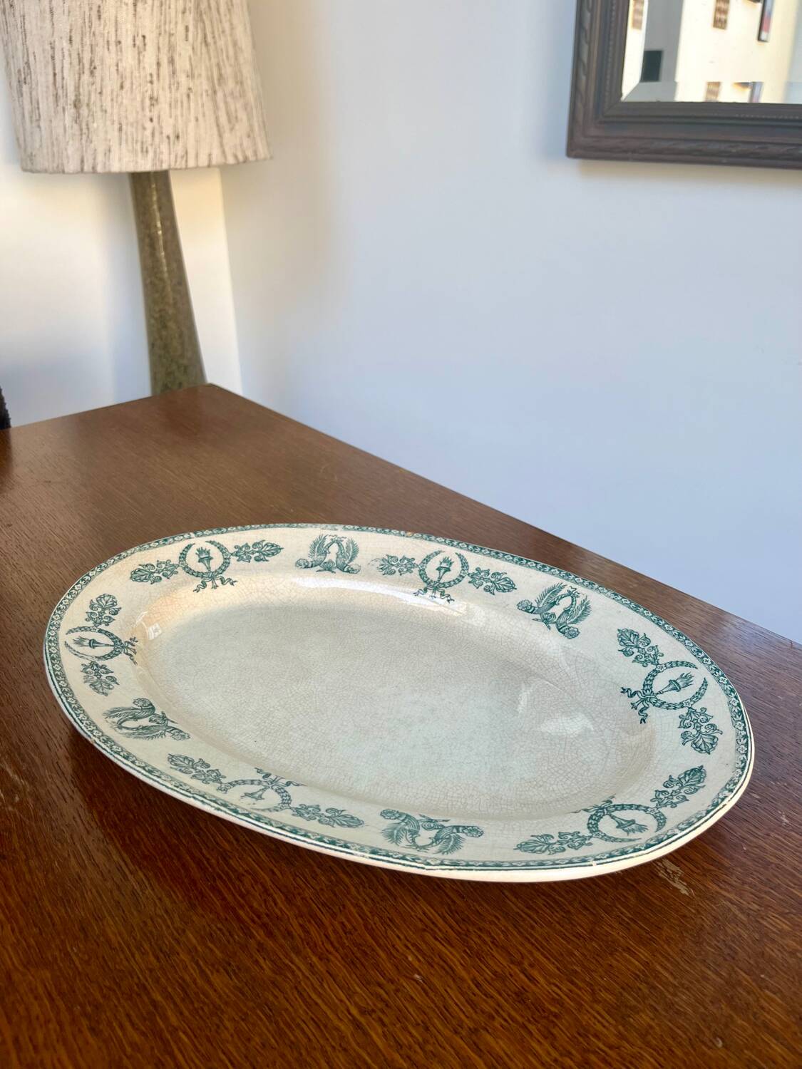 Antique ironstone dish, Wagram pattern