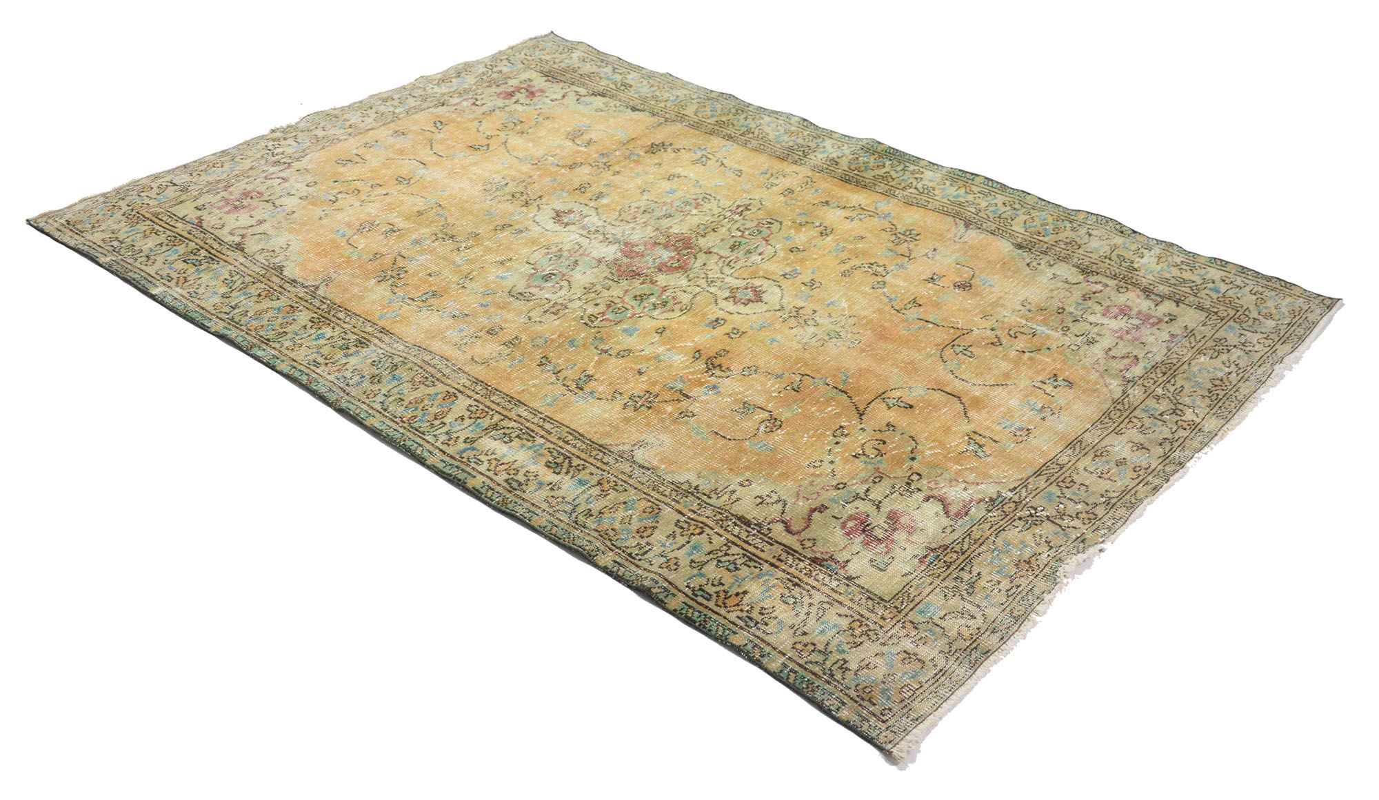 Anatolian handmade vintage rug 271 cm x 185 cm