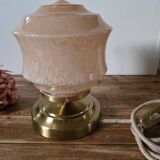 Clichy pink glass lamp
