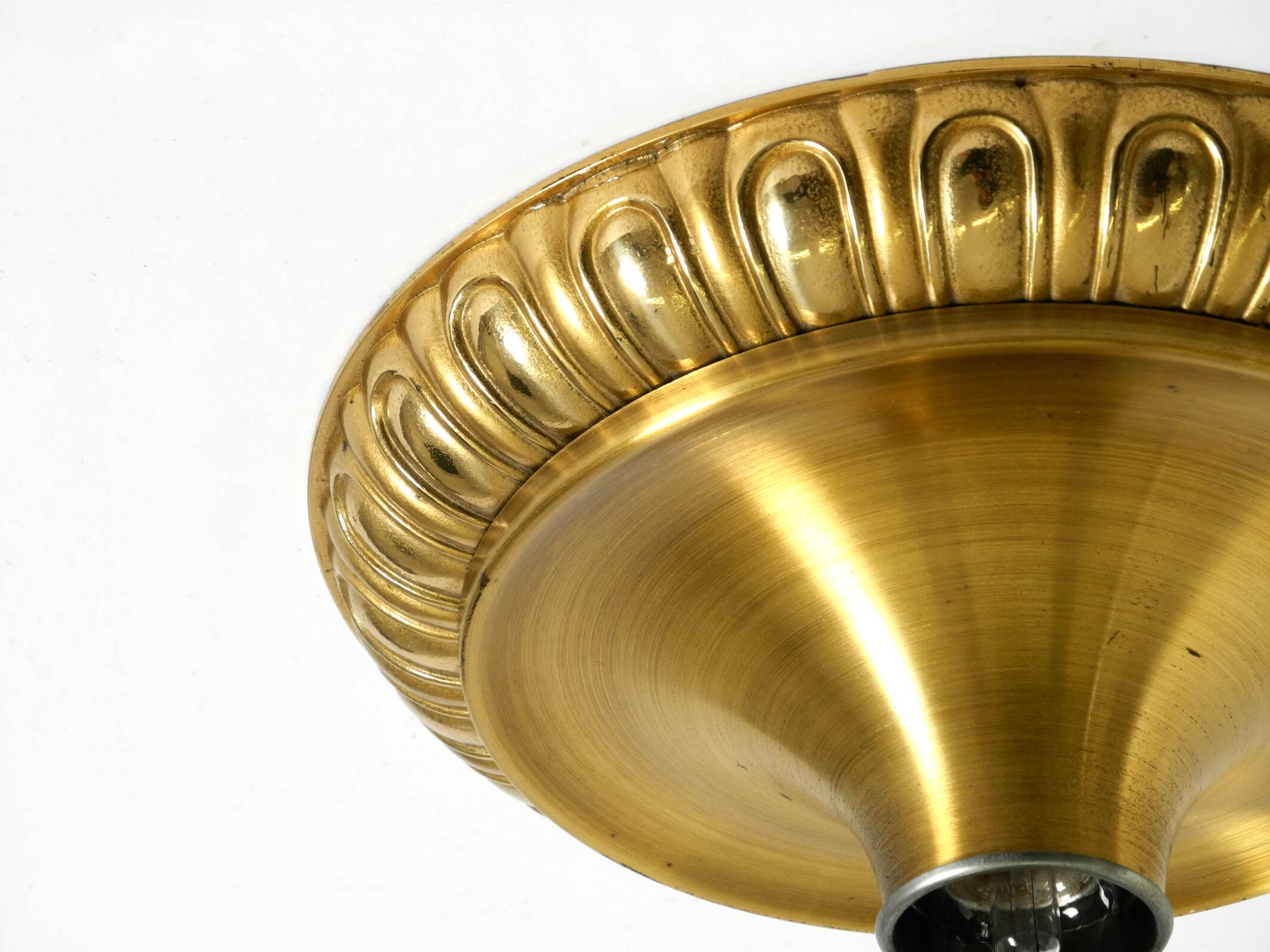 1960's Space Age Pop Art  brass and metal wall or ceiling lamp by Sölken