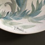 Signed floral decoration plate