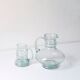 Vintage hand-blown glass carafe and jug set by Mars Kristall.