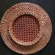 Set of 6 wicker and rattan undertributions