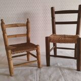 Set of 2 children's wooden chairs
