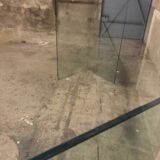 Post modern tempered glass table circa 1980