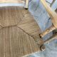 Series of six painted wooden Provencal chairs