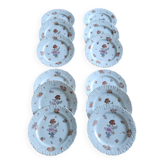 Porcelain Dessert Plates, 12 Pieces