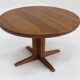 Vintage Danish large round extendable dining table 1960s XL