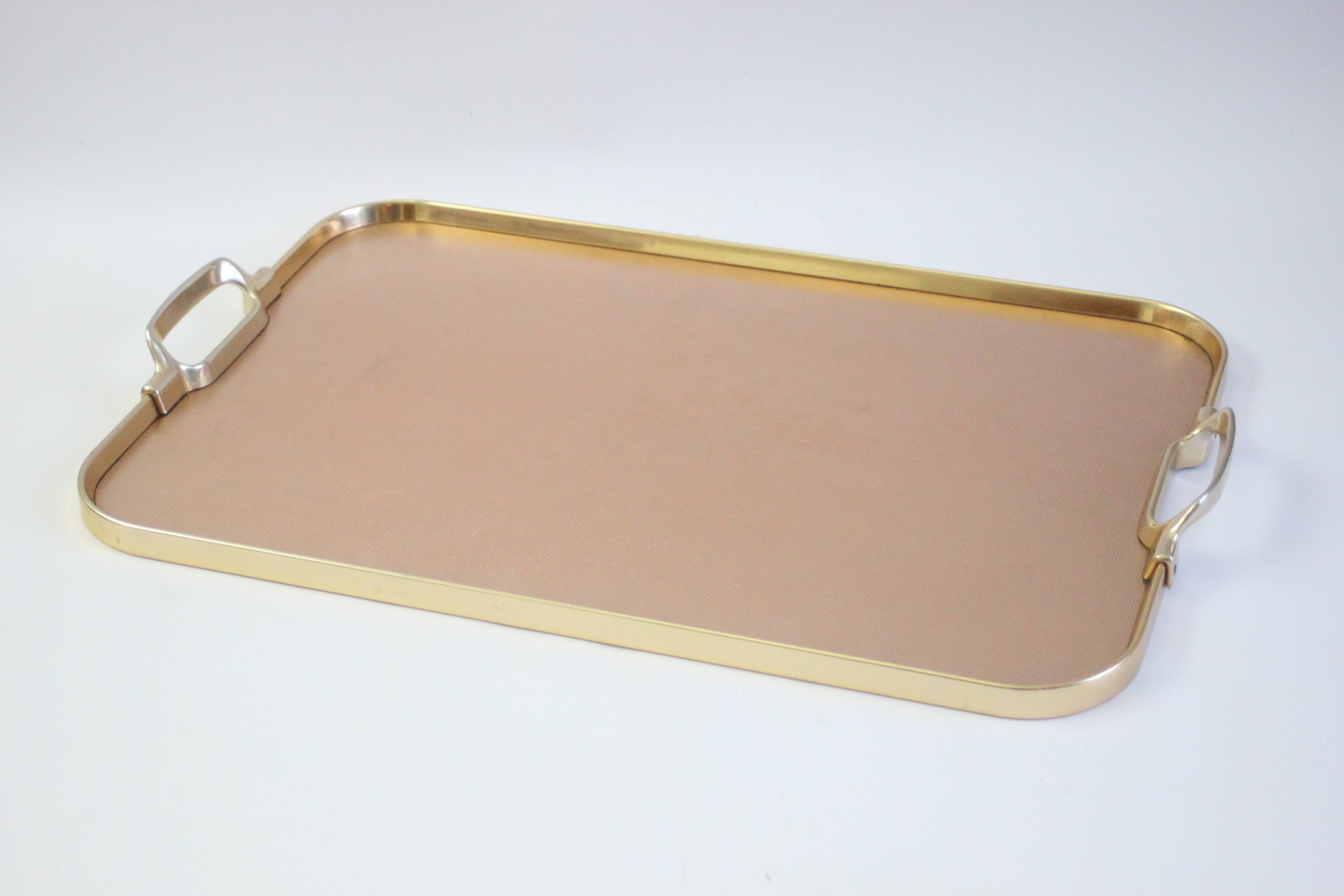 Kaymet Rose gold colored aluminum tray, UK 1970s