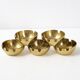 5 vintage ashtrays in gilded brass 1960