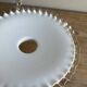 Vintage white serrated opaline pendant light