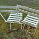 Set of two antique folding garden chairs, ideal for small balconies
