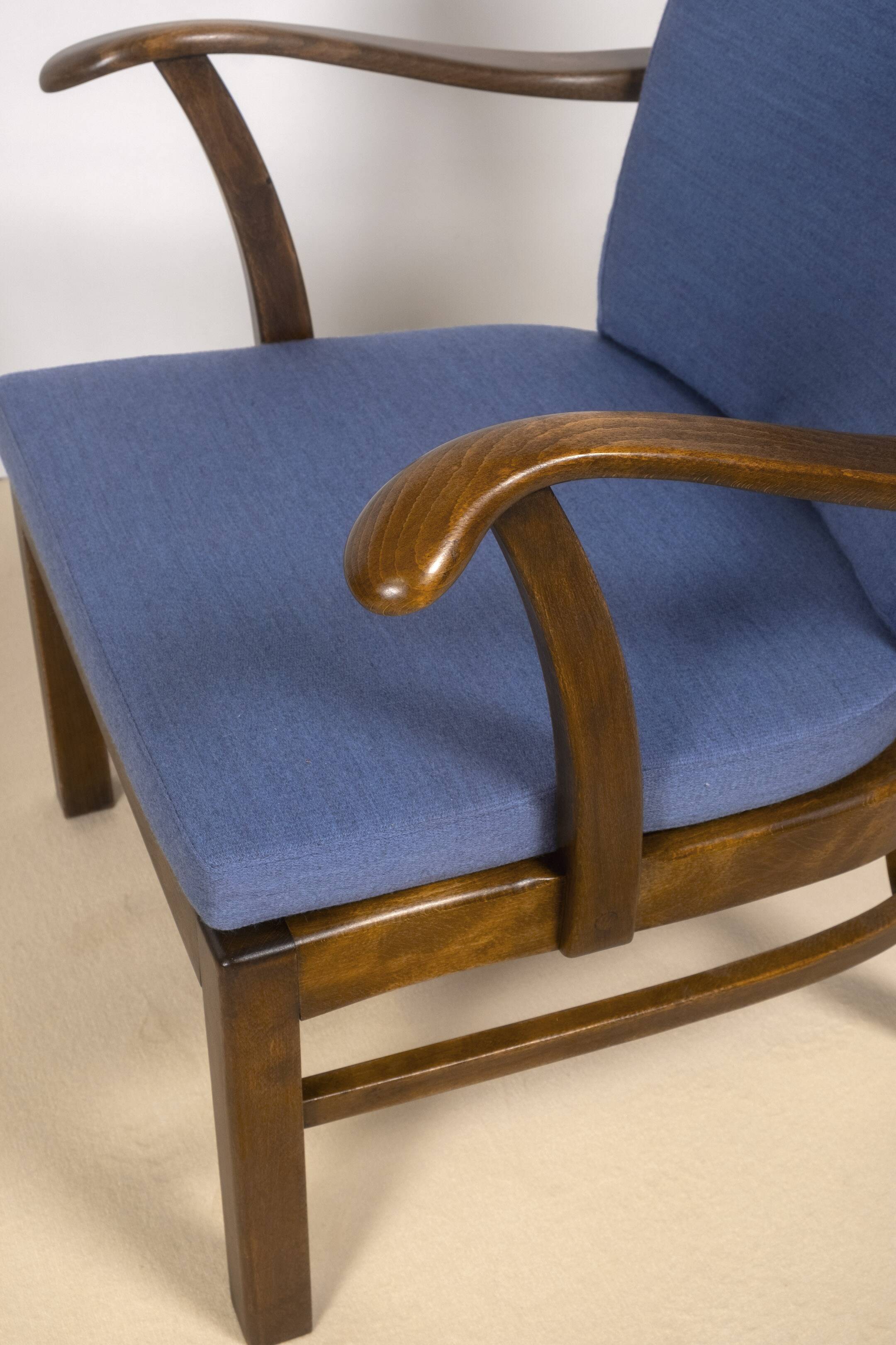 1940s Lounge Chairs by Tyge Hvass, Model 1628 for Fritz Hansen, Denmark