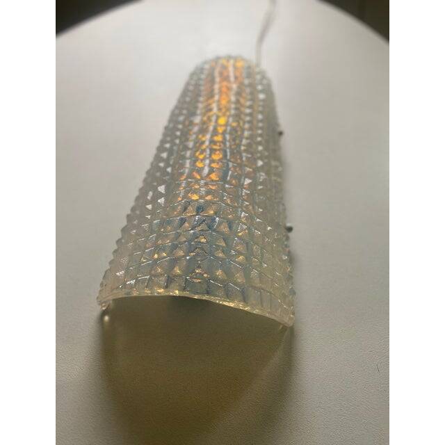 Set of Two "Crocodile" Opalino Murano Glass Wall Sconces