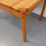 Vintage 60s 70s pine rectangular dining table with extension