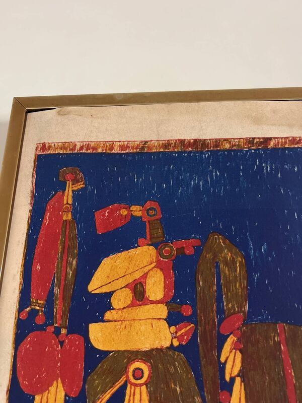 Lithographie Pierre Courtin 1970