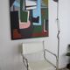 Original abstract painting "Powerful alignment" on canvas 100x81cm.