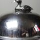 Vintage silver-plated foie gras bell duck handle from the 60s-80s.