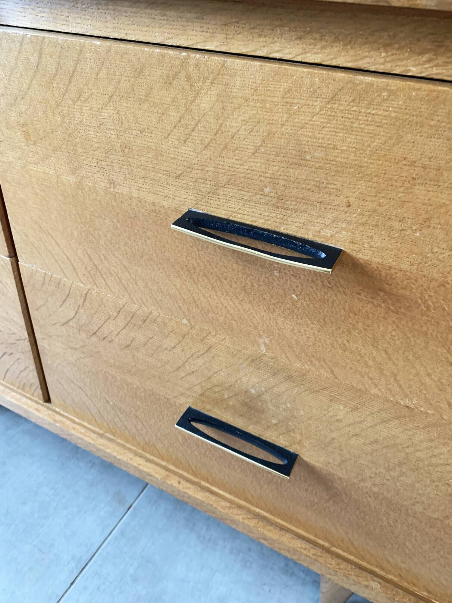 Large vintage 6-drawer chest of drawers from the 50s in oak.