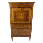 Secretary Empire Style Hand Polished Mahogany With Intarsia From 1820s