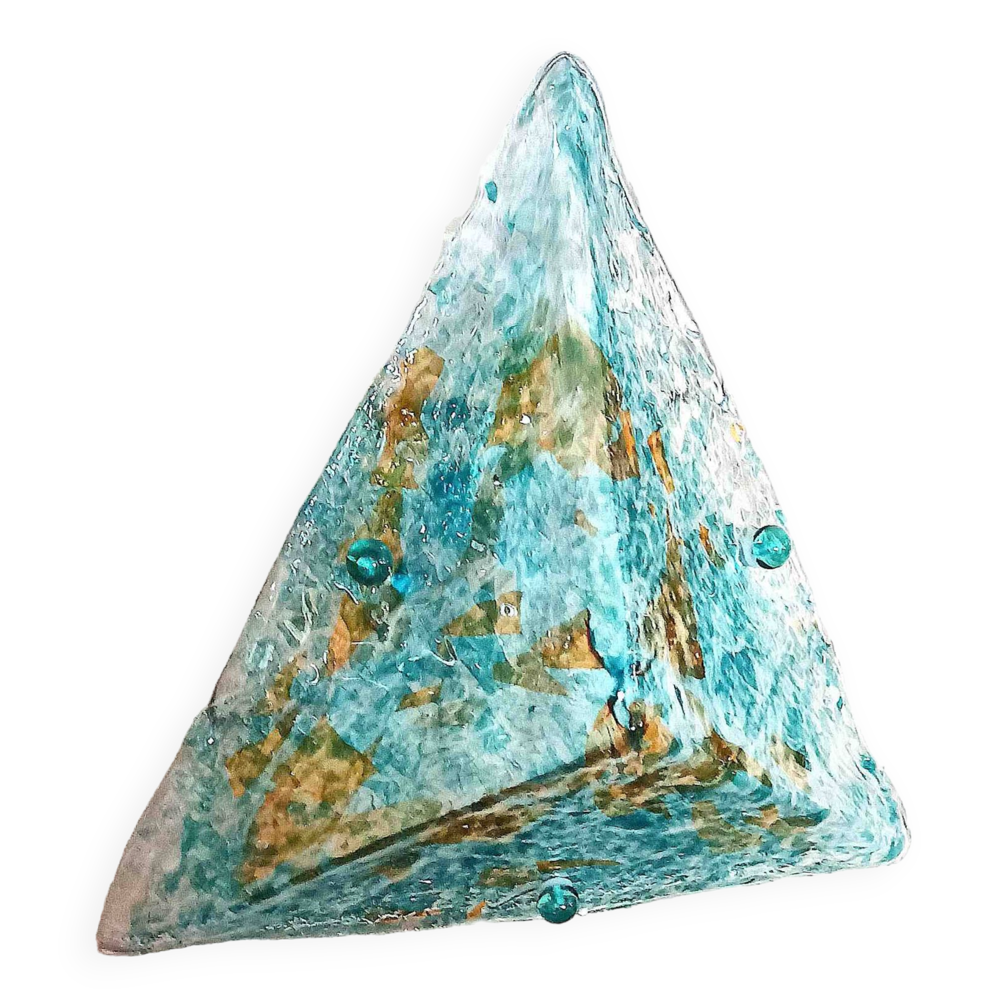 Triangular Murano light fixture (ceiling light or wall light) 1970s Height 48 cm