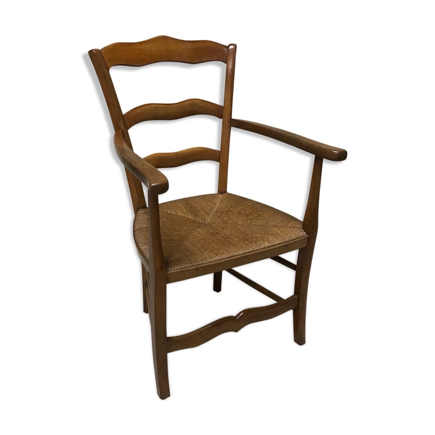 Straw armchair middle XIX