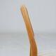 Vintage Dining Chairs Set of 4, Natural beech wood, Herringbone fabric