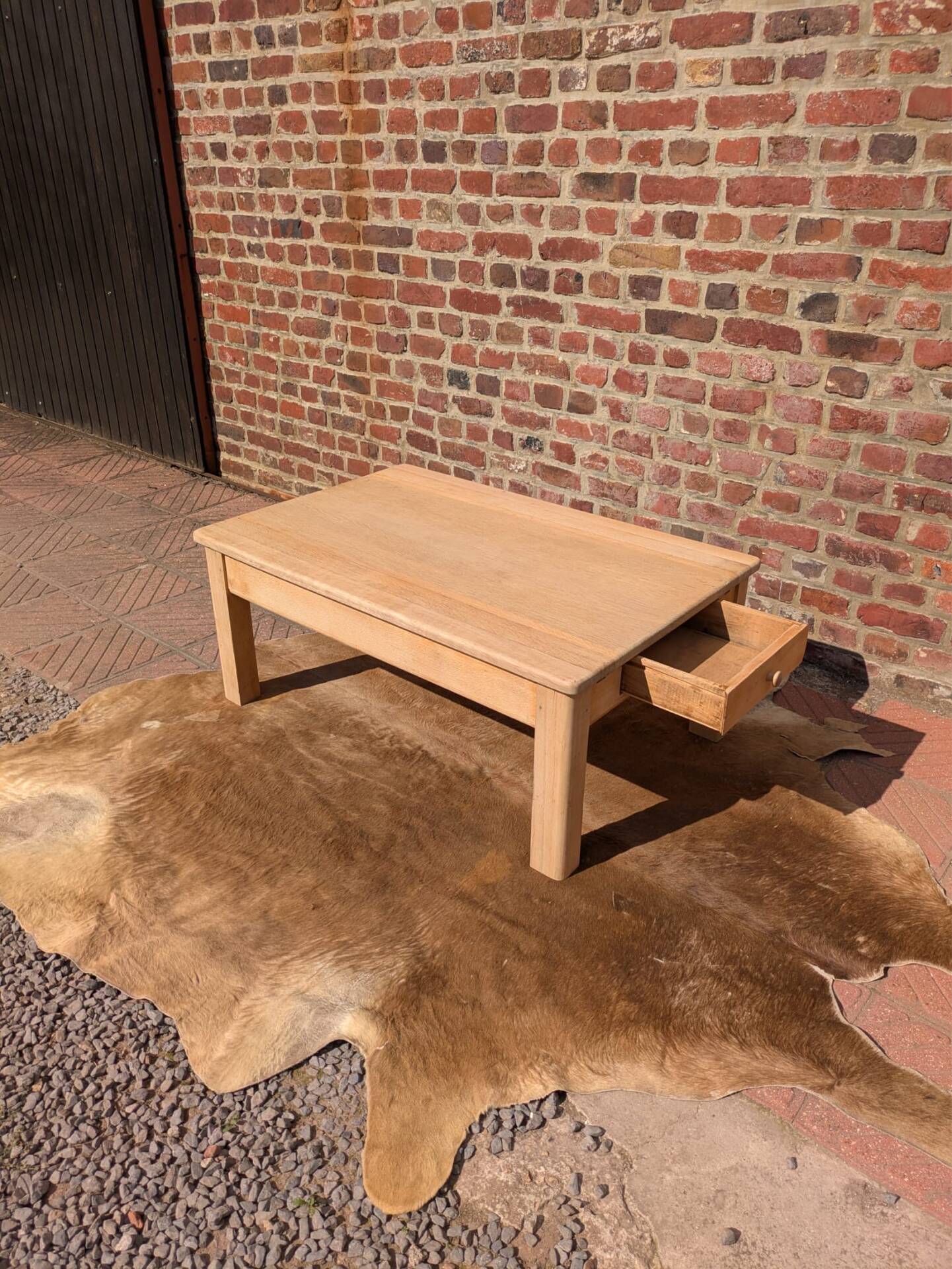 Light oak coffee table