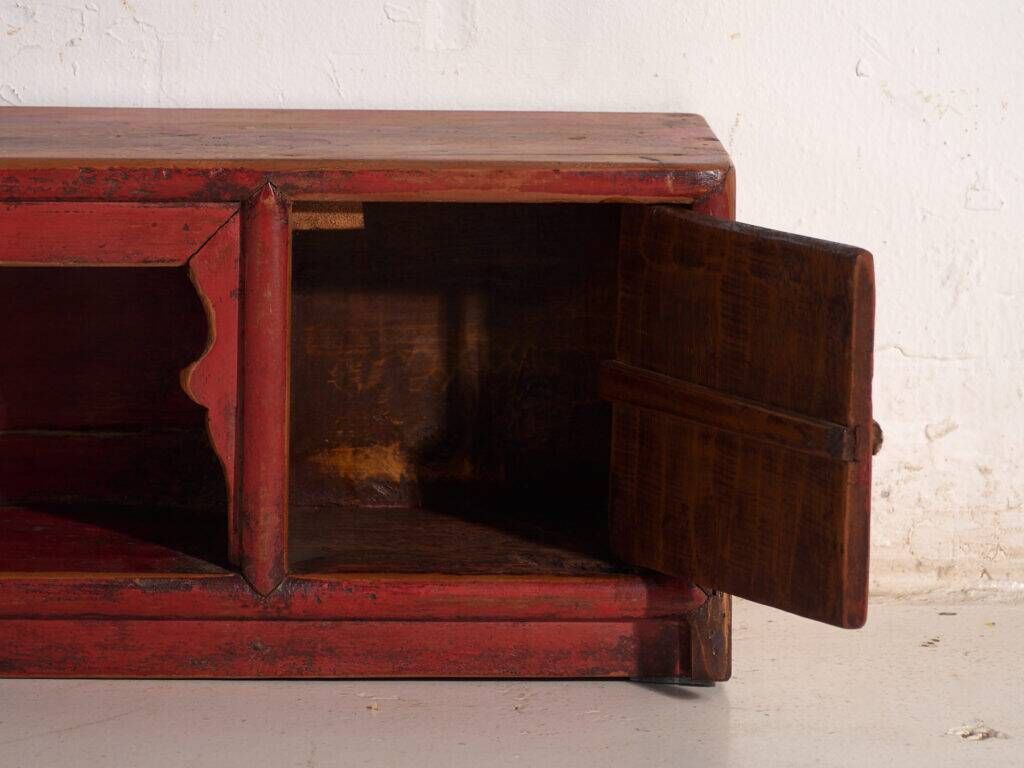Antique low elm wood furniture – China, around 1900