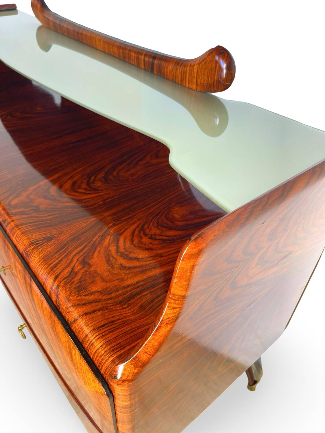 midcentury rosewood chest of drawers.